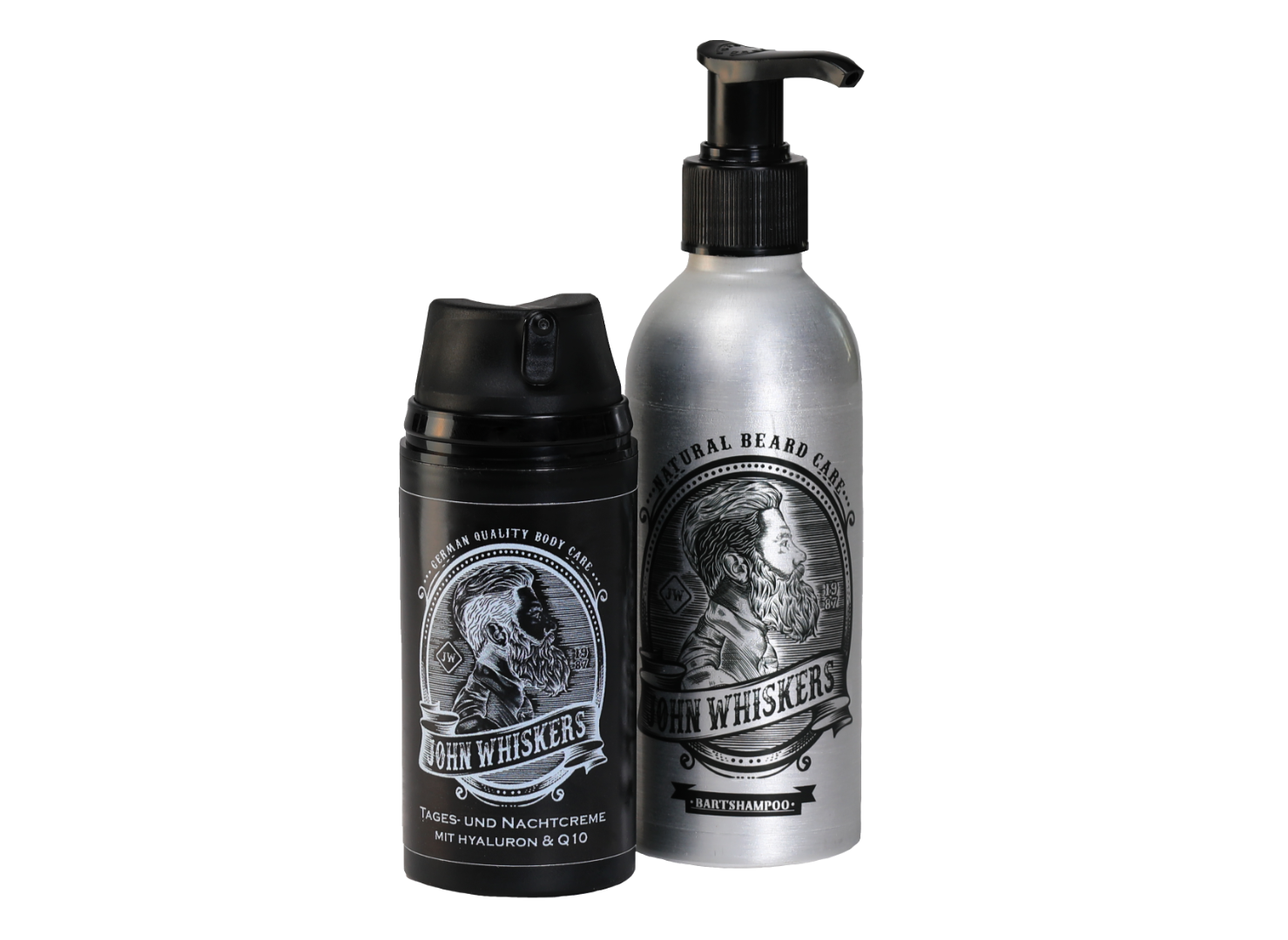 Bartshampoo und Bartcreme Set von John Whiskers 