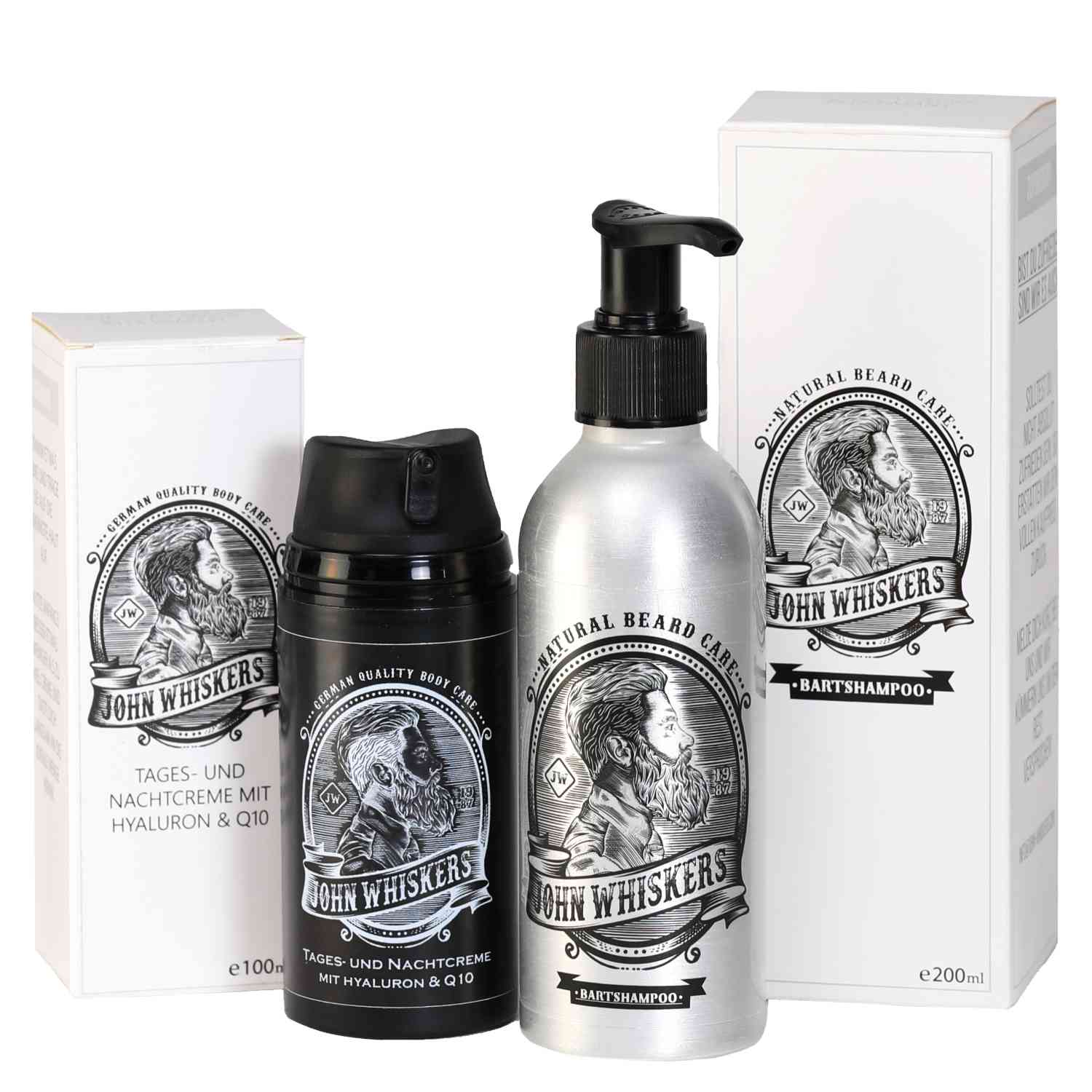 Bartshampoo und Bartcreme Set von John Whiskers 